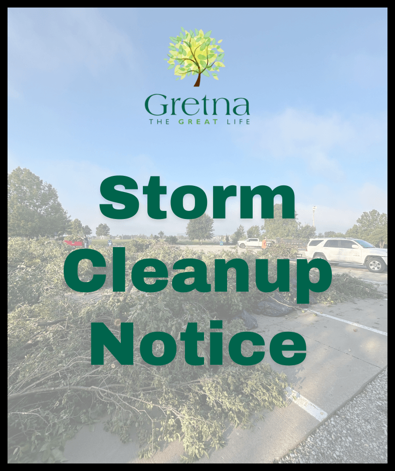 Storm Cleanup Notice website
